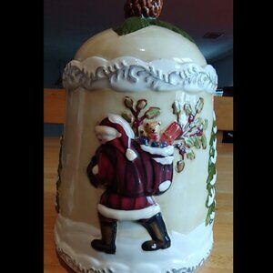 Vintage Mercuries China 3D Santa Cookie Jar